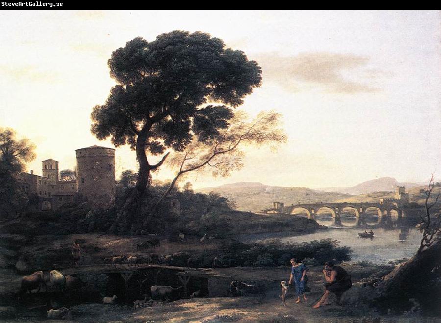 Claude Lorrain Landscape with Shepherds - The Pont Molle